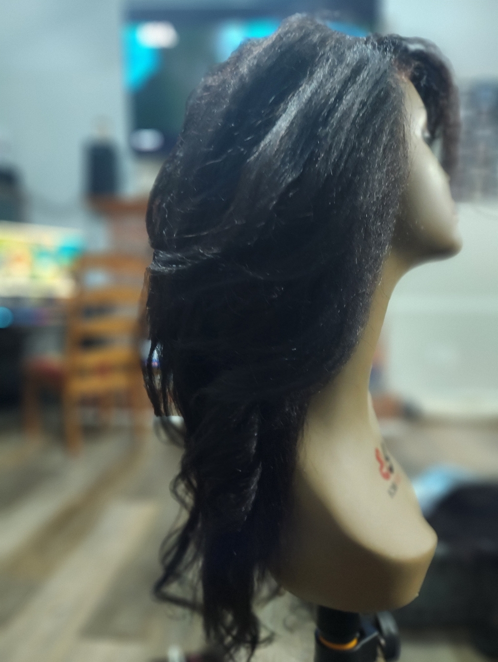 Dark Brown Layered Women's Wig with Side Bangs